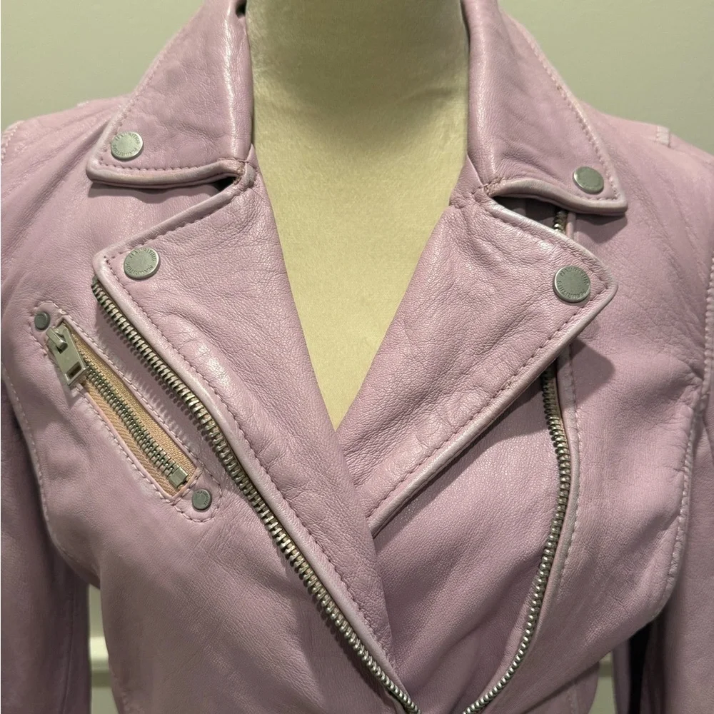 MAURITIUS SzS NWT Lavender/Purple Biker/Moto Jacket - Picture 2 of 6